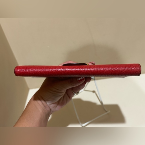 Vintage Gucci 1955 Red Pebbled Leather Long Wallet - Picture 6 of 14